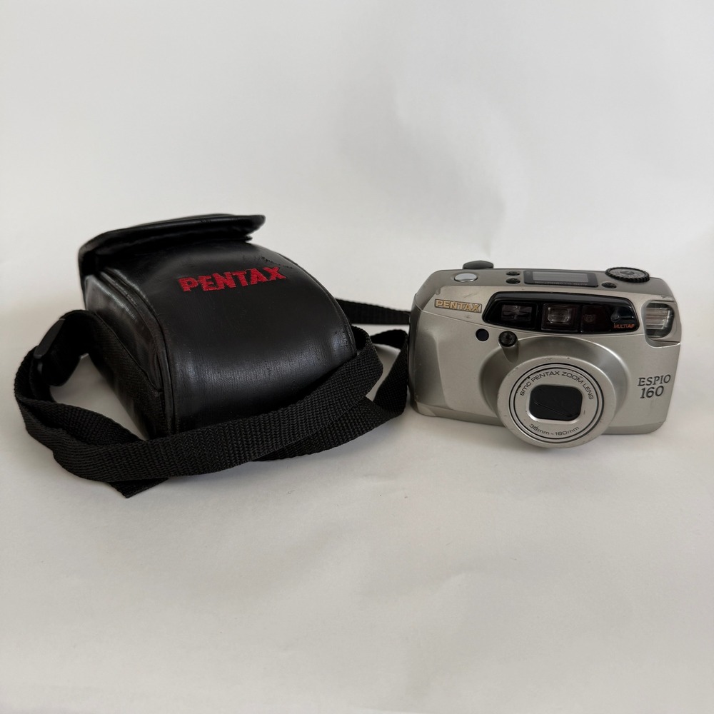 Pentax Espio 160 35mm Film Camera 38-160mm Zoom Multi AF w/ Case Tested